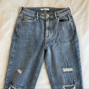 PACSUN Straight Leg Ripped Jeans